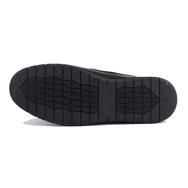Mocassin pour homme 004-5 noir cuir  ........ miniature